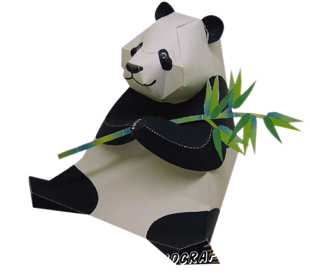 бесплатные развертки паперкрафт панда