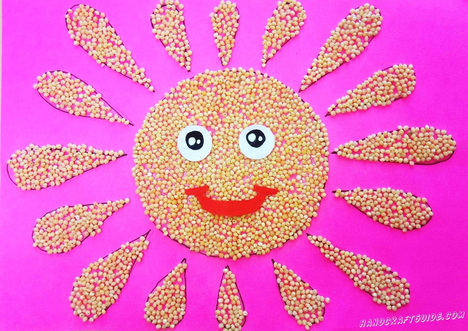 поделка солнца из пшена для детей