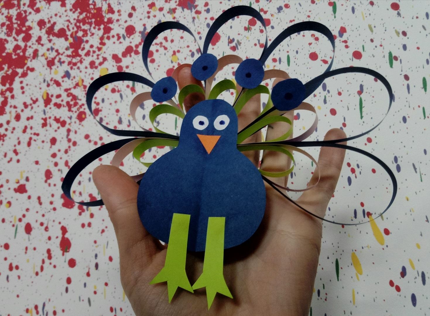 Peacock Paper crafts, Birds, for 8 years kids HandCraftGuide