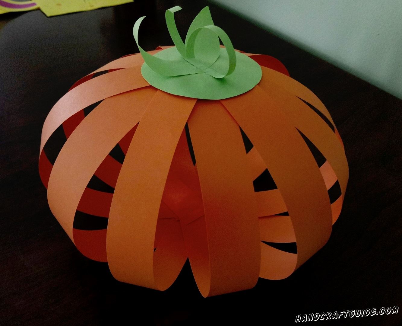 Pumpkin - Paper crafts, Halloween, for 7 years kids | HandCraftGuide