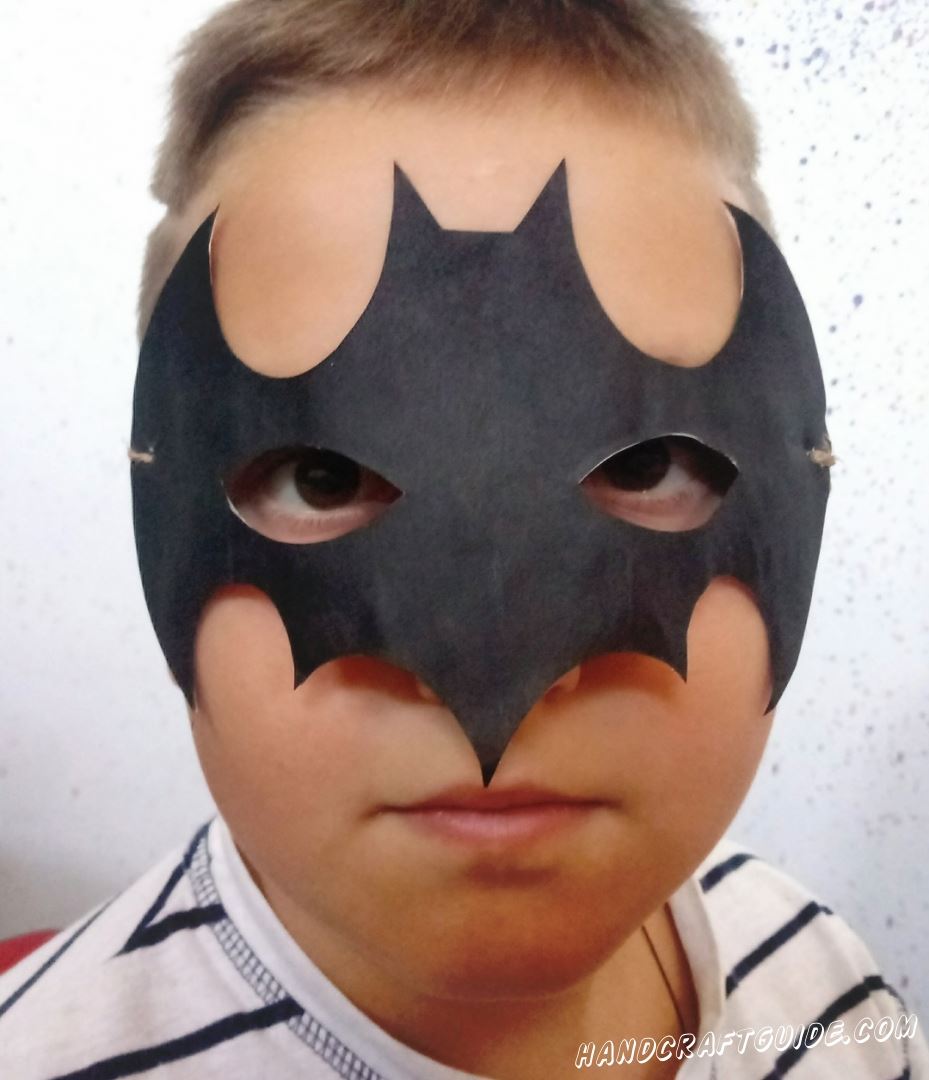 поделка для детей маска бэтмена