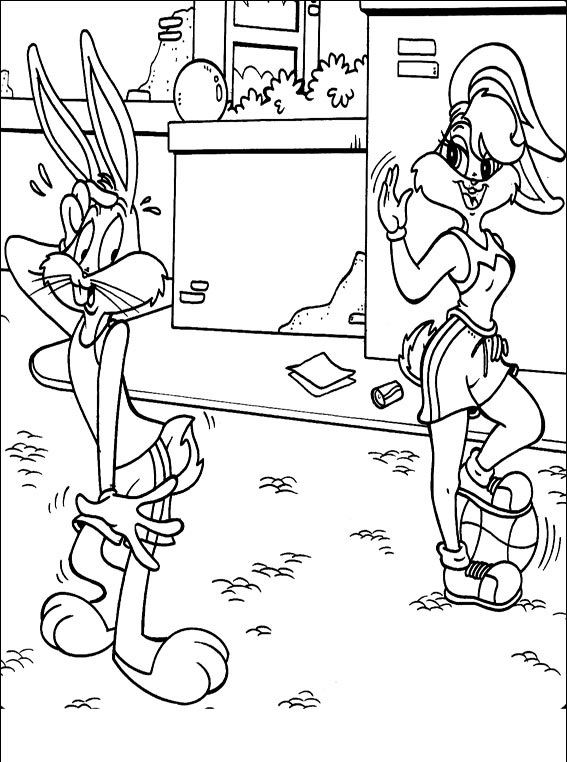раскраски для детей кролик банни