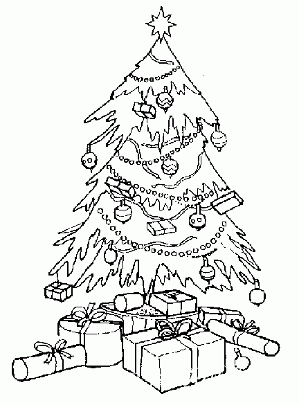 рождественская ель раскраски