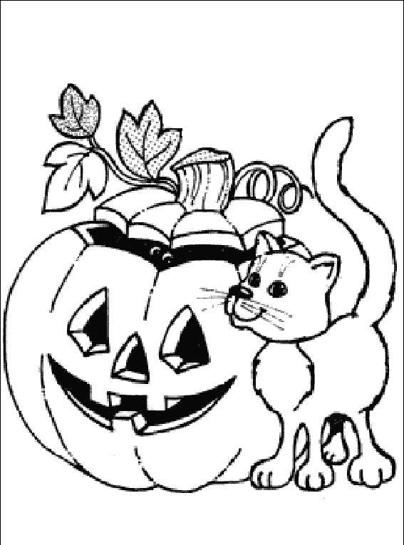 Halloween - Coloring Pages, Holidays, for 7 years kids | HandCraftGuide