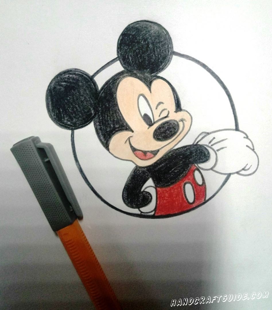 рисунок микки мауса карандашами