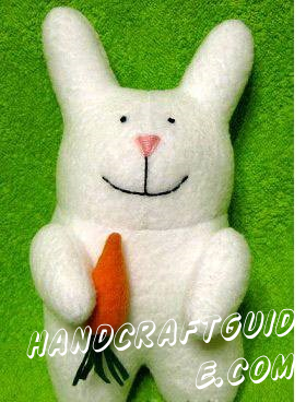 мягкая игрушка своими руками кролик с морковкой