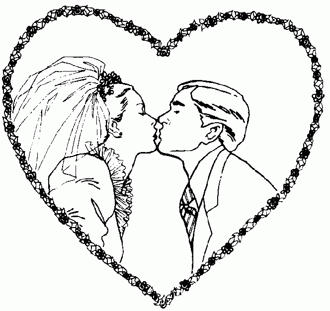 The collection of coloring pages for children with the image of love 