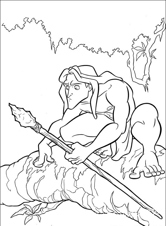 Tarzan part 4 - Coloring Pages, Cartoons, for 7 years kids | HandCraftGuide