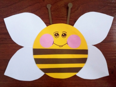 поделка из бумаги пчелка