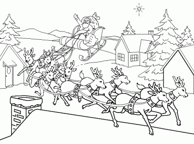 The collection of coloring pages for children with the image of Christmas