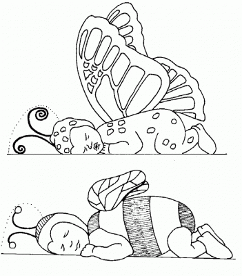 The collection of coloring pages for children with the image of kids