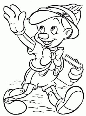 Collection of coloring for children on the theme animated "Pinocchio"